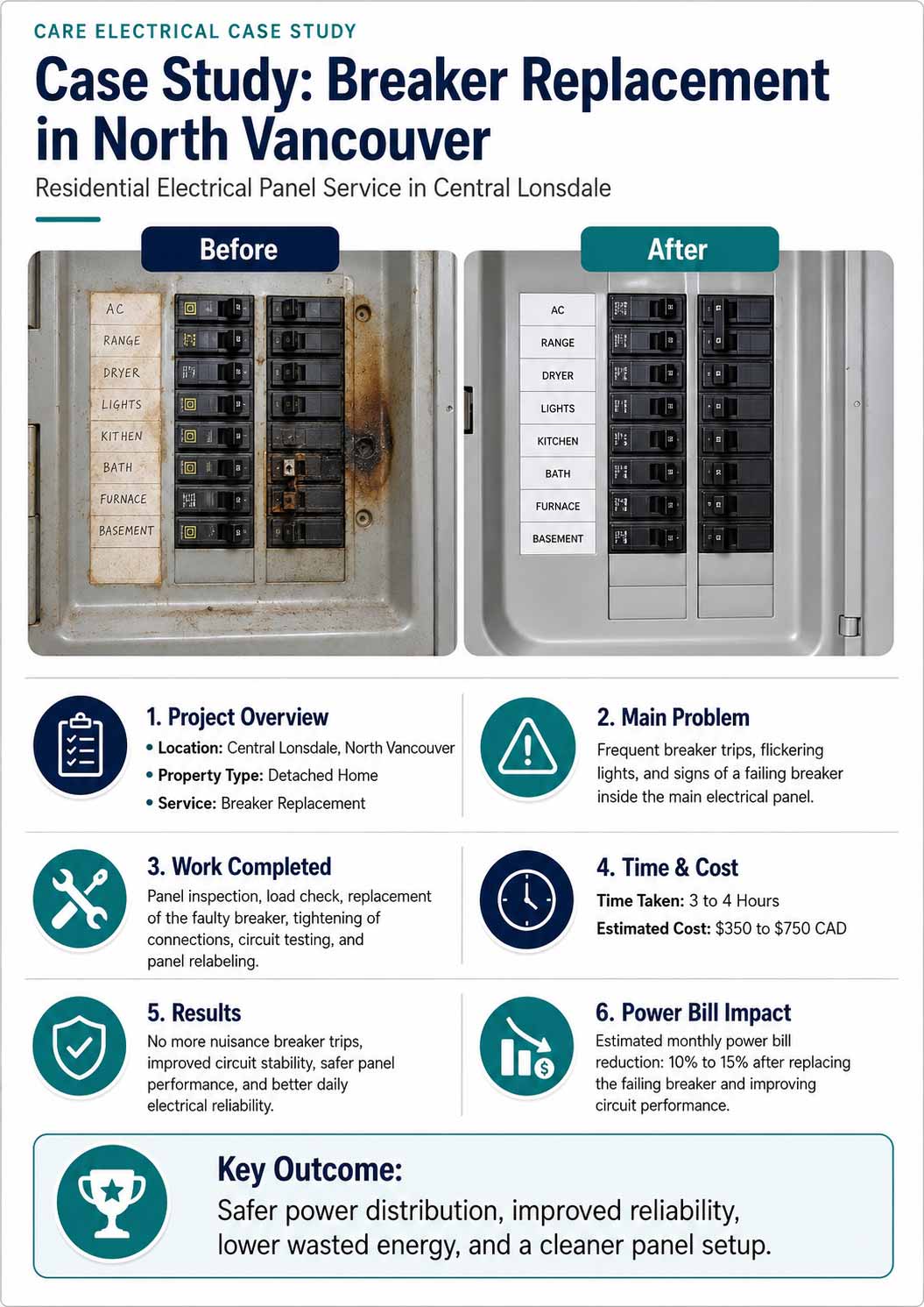 before after of electric panel replacement