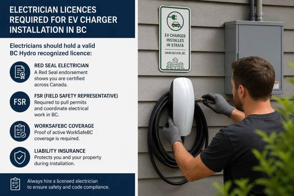 List of Licenses an Electrician Should Have for Installing EV Charger in BC